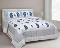 BS195: Tonk King Double Bed Sheets with Quilted Pillow Covers