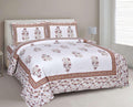 BS195: Tonk King Double Bed Sheets with Quilted Pillow Covers