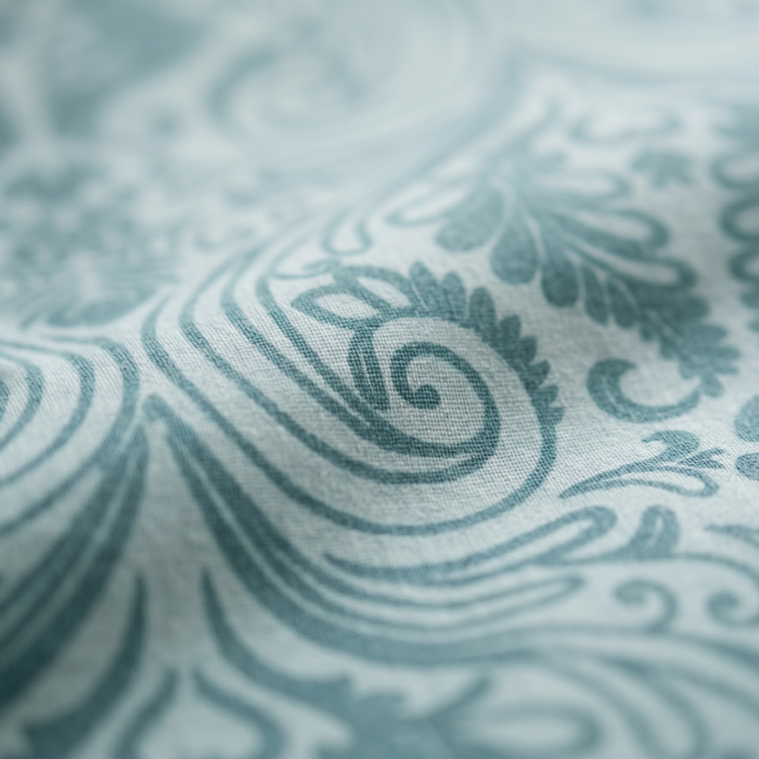 Damask Bedsheet — Teal