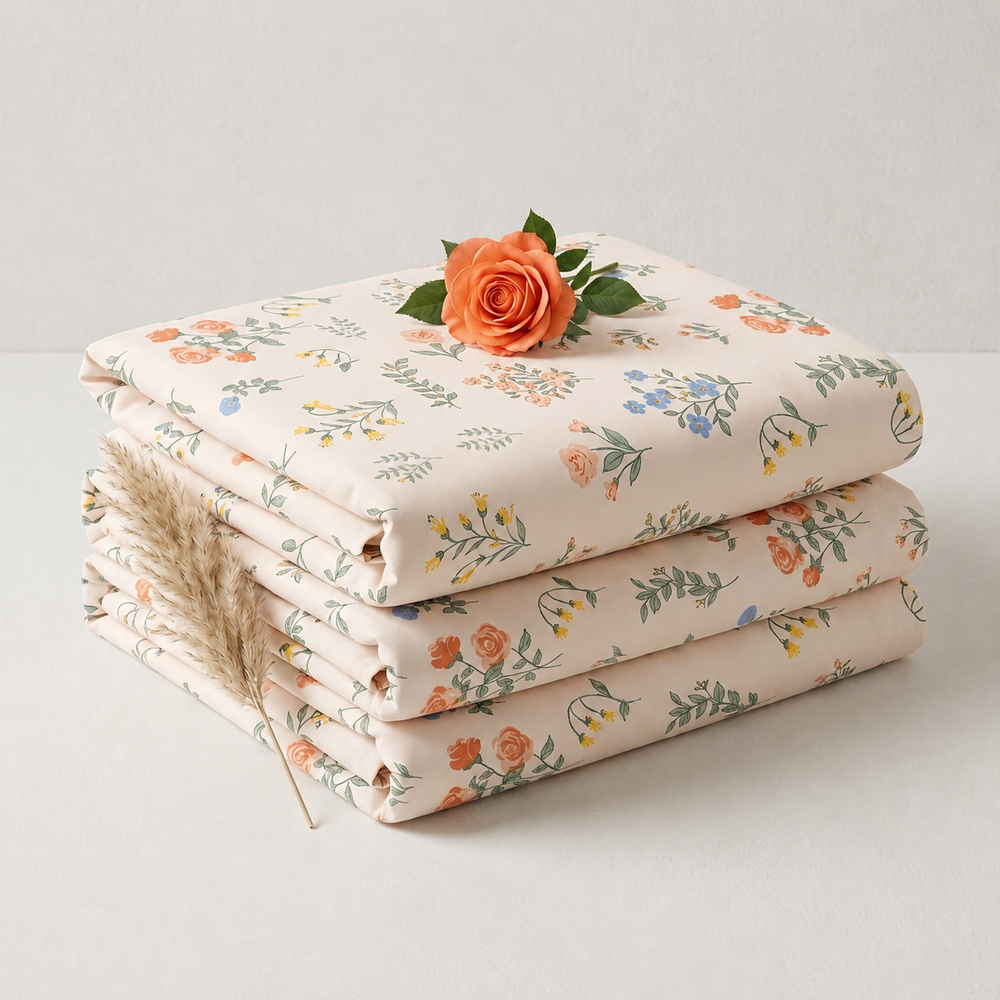 Ditsy Floral Bedsheet — Cream