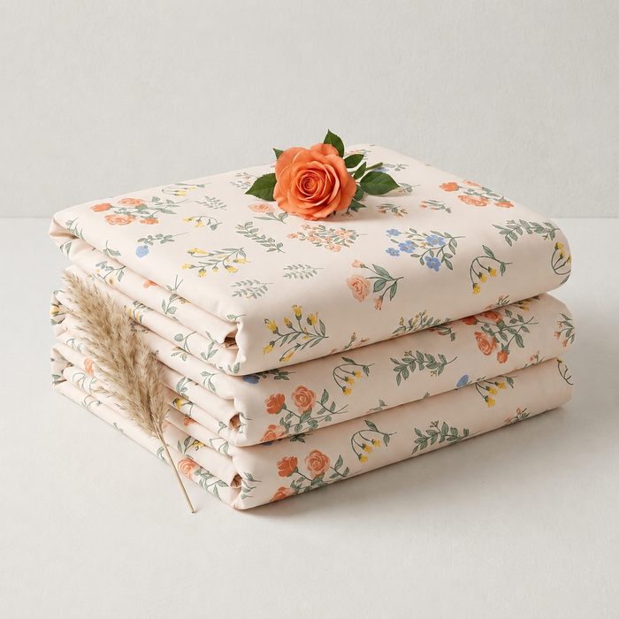 Ditsy Floral Bedsheet — Cream